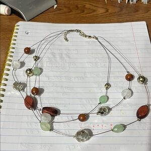 Elegant Multi-Color Beaded Necklace & earrings set